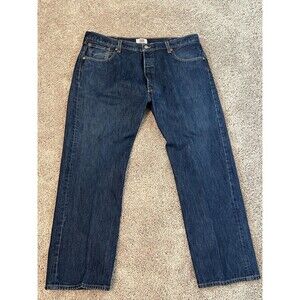 Vintage Levi's 501 Jeans Regular Straight Fit Blue Mens 42 X 30 Button Fly